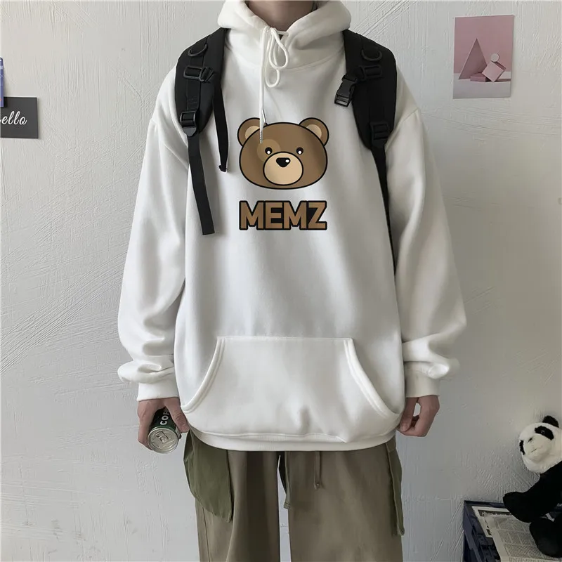 

Модный брендовый утепленный свитер с капюшоном на флисовой подкладке Ins мужской Универсальный свитер в Корейском стиле для осени и зимы