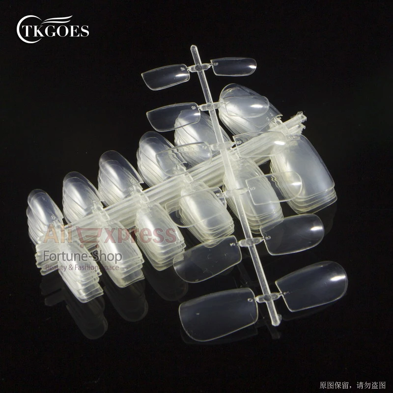 120 шт. в упаковке прозрачные квадратные накладные ногти с полным покрытием 10