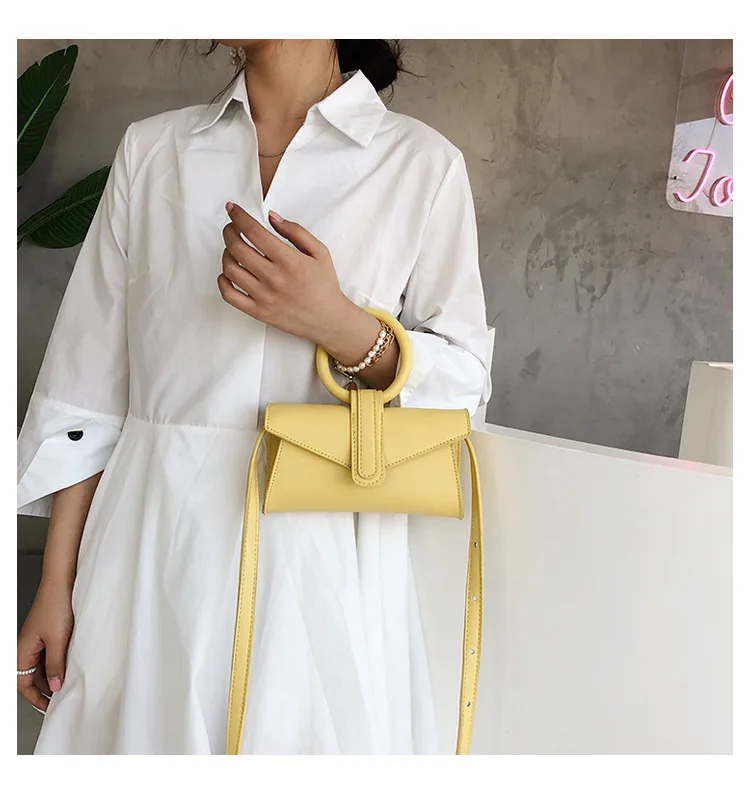 Fluorescent Color Envelope Bag For Ladies Retro High Quality Pu Leather Handbags Female Wome Elegant Korean Style Crossbody Bags