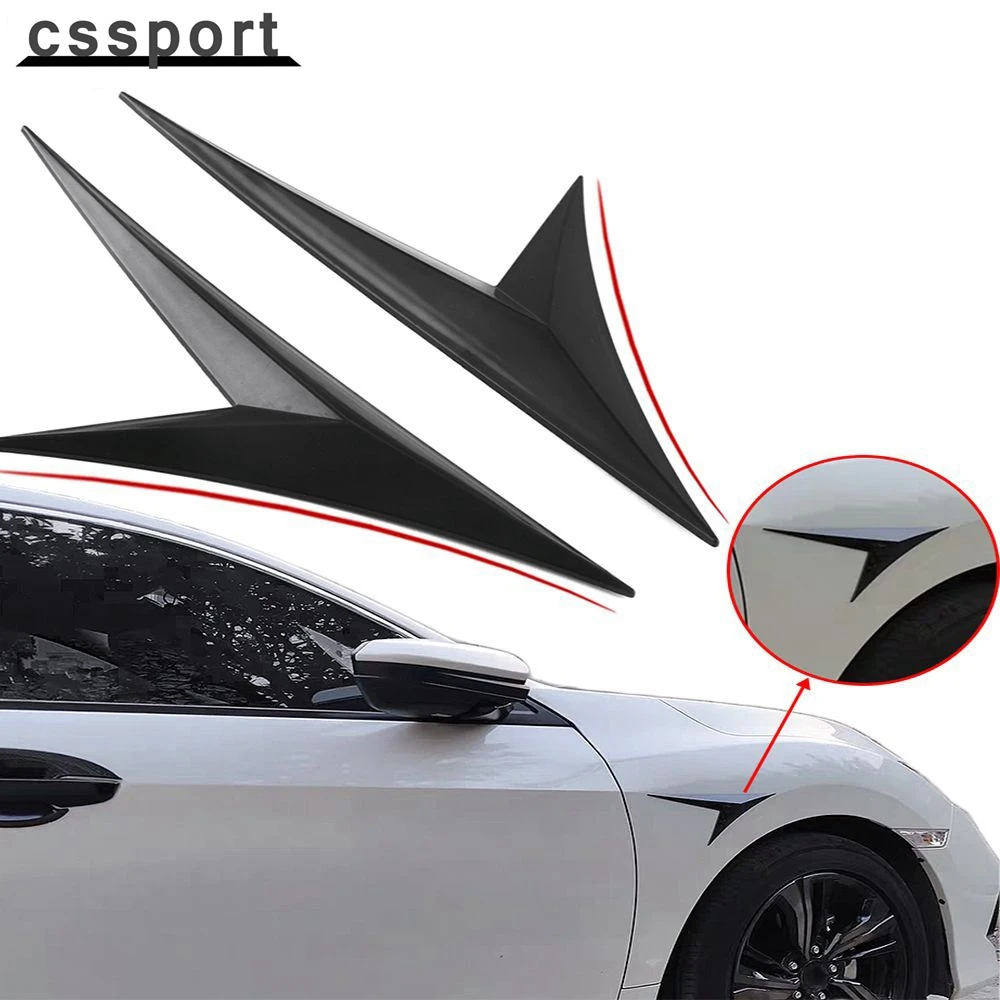 

2Pcs Car Shark Gill Sticker Blade Sticker Side Label Side For Ten Generation Civic Car Sticker Accessories