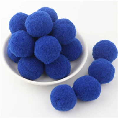 28 hot blue Мягкие помпоны, пушистые Помпоны, плюшевые помпоны для рукоделия, помпон, мини Помпон 8 мм до 30 мм, рождественские украшения для детских игрушек, 2000 шт - Цвет: 28 hot blue