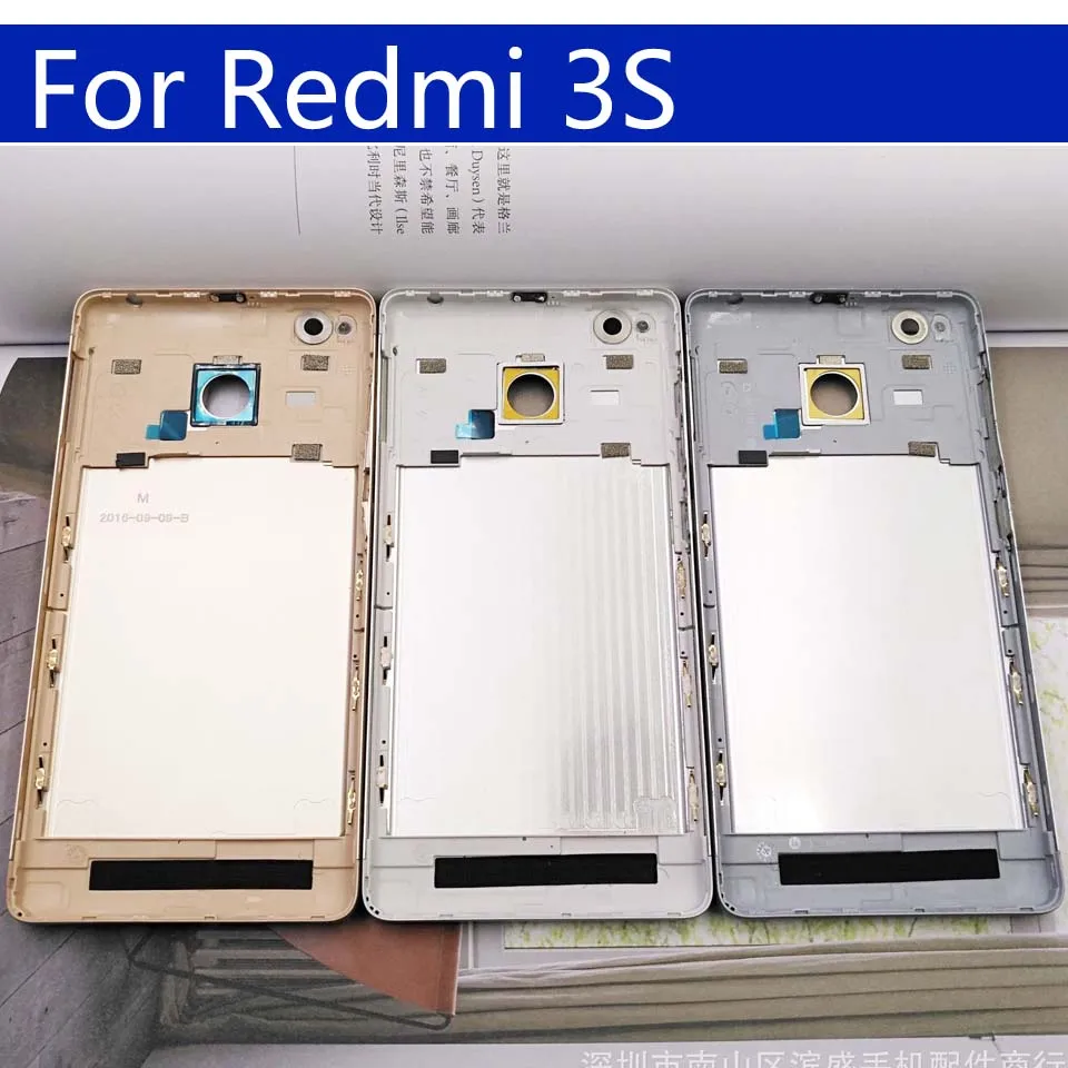 3S задняя крышка батарейного отсека для Xiaomi Redmi 3 задняя крышка батарейного отсека чехол на заднюю крышку для Redmi 3S Замена корпуса КОРПУСА
