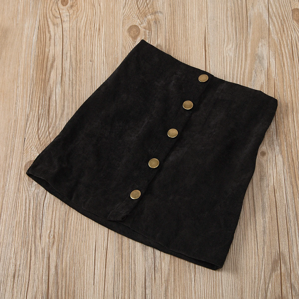 

New Autumn Winter Toddler Baby Girls Clothes Long Sleeve Mock Neck Knit Tops + Button Skirt Outfits 2PCS Set