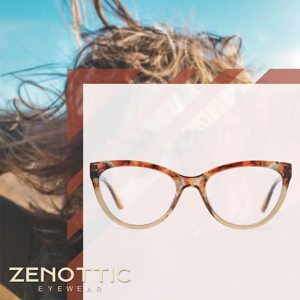 ZENOTTIC очки для чтения «кошачий глаз», Женские винтажные прозрачные очки для глаз, очки для чтения с дальнозоркостью, очки кошачий глаз, новинка 420001