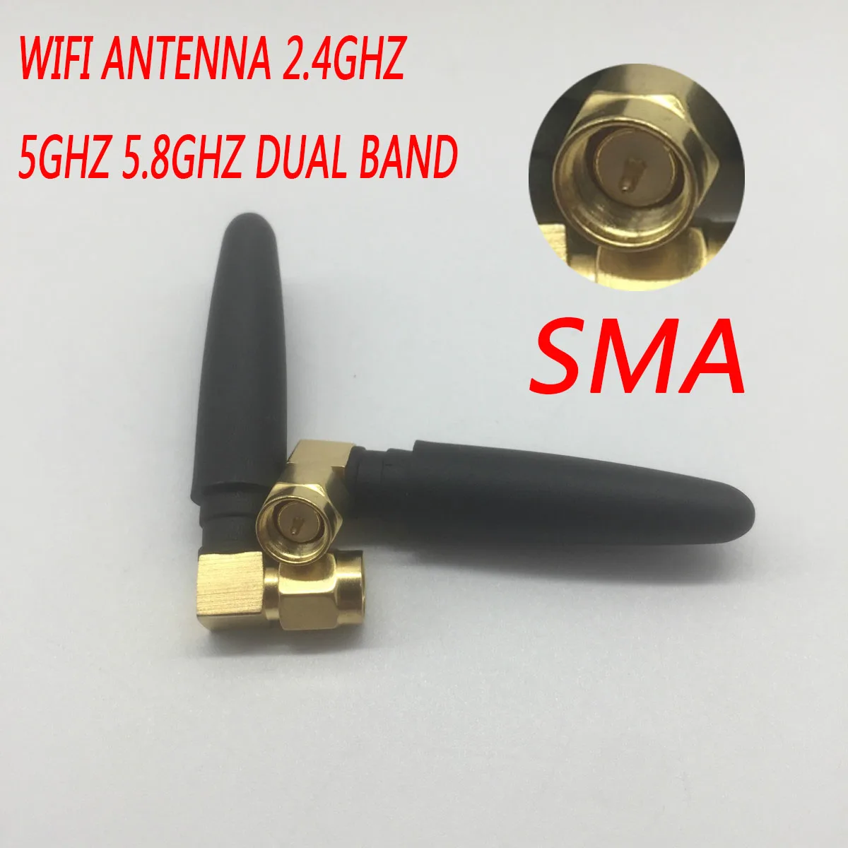 

WiFi Antenna 2.4GHz/5.0GHz/5.8GHz dual band 3dbi RPSMA/SMA Connector for PCI Network Card USB Adapter hotspot AP Bluetooth