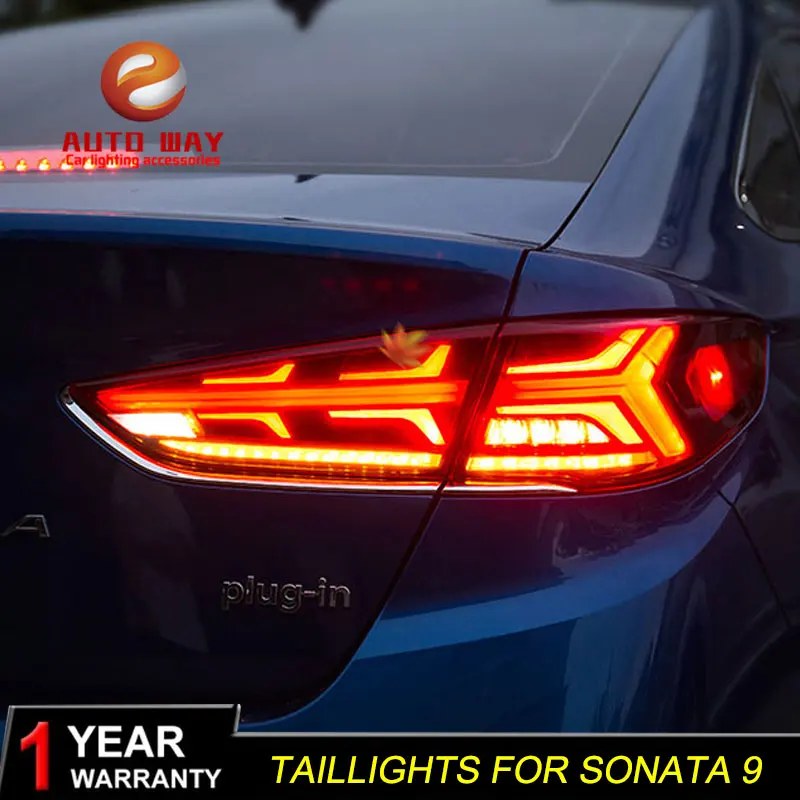 Автомобильный Стайлинг задний фонарь чехол для Hyundai Sonata 9 2018 2019 светодиодный