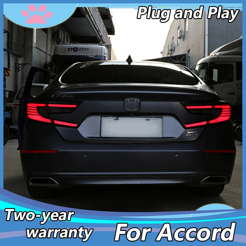 

Car styling LED Taillight For Honda Accord 10 2018 2019 Rear Fog Lamp + Brake Light + Reverse Light + Dynamic Turn Signal