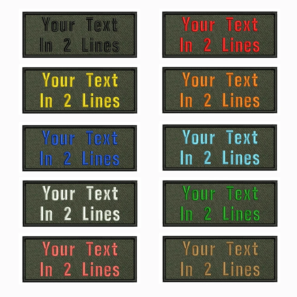 Армейский зеленый фон 10X4cm вышивка пользовательское имя заплатка с текстом