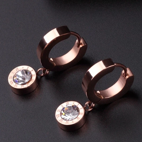 Модные ювелирные изделия римские цифровые черно белые двусторонние серьги