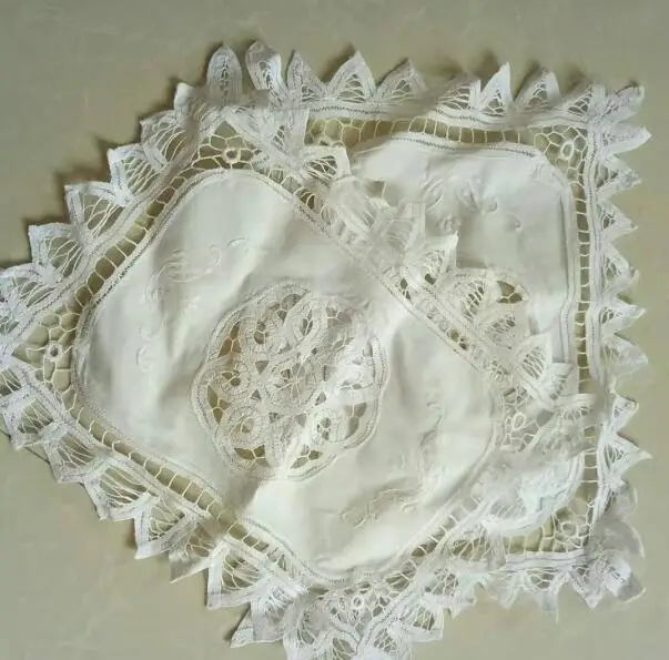 

Cotton Insulation embroidery lace table place mat pad cloth cup Christmas wedding coaster placemat mug doily kitchen tableware