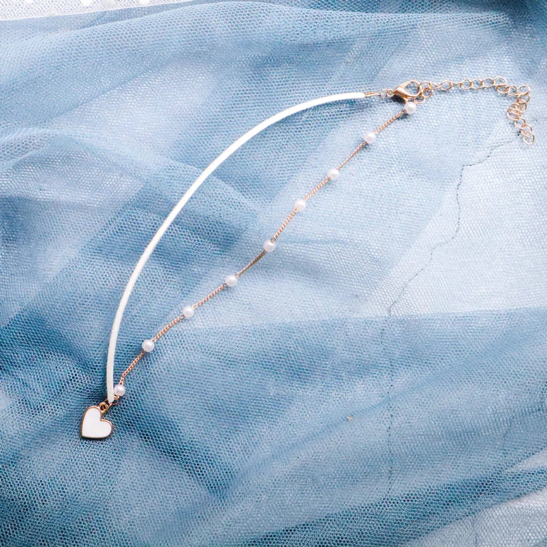 Новинка креативные ювелирные изделия с кружевами Холодное сердце белое ожерелье