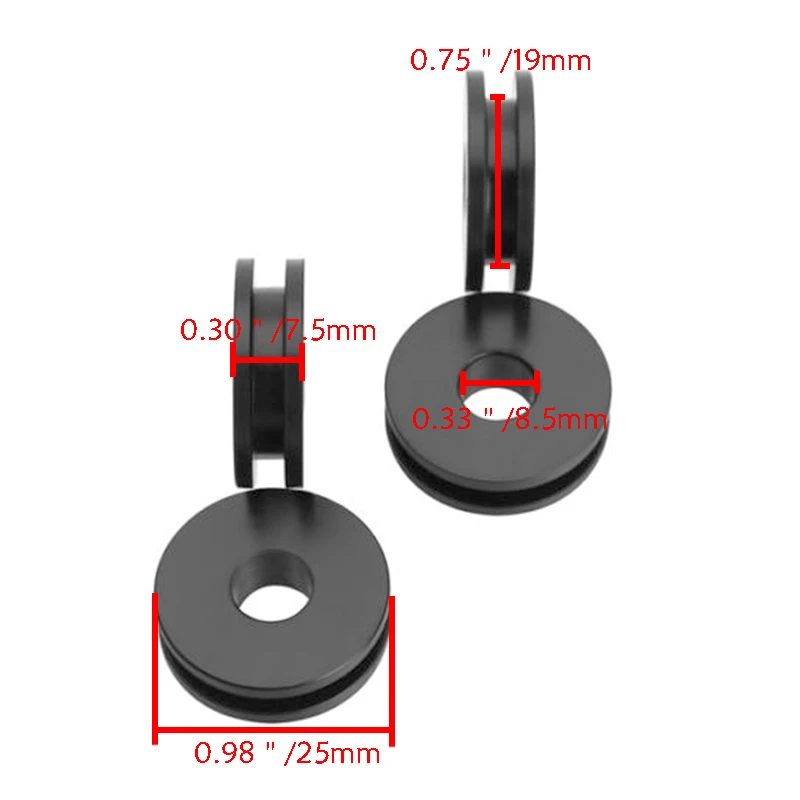 Posbay 4 шт./компл. аксессуары для мотоциклов черные Сменные втулки лобового стекла
