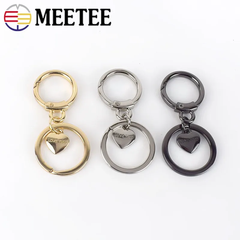 Meetee 5/10 шт. 22 мм металлическая двойная пряжка с круглым кольцом Пружинная Застежка