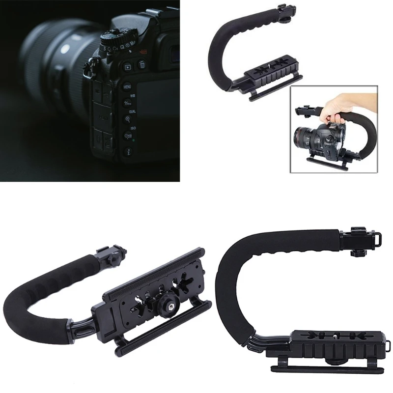 

B2RC Handheld Stabilizer Foldable Handle Grip with Accessory Mount for Camera Camcorder DSLR DV Video Universal Durable