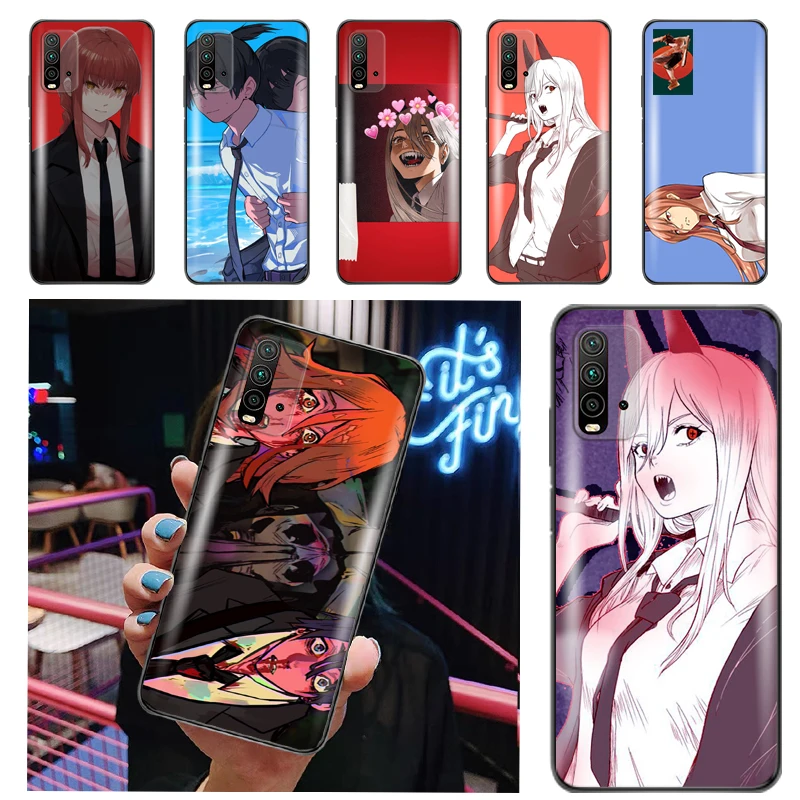

Anime Chainsaw Man Phone Case For Redmi Note 9 9T 9A 9C 9S Pro Max Telephone TPU Soft Coque Luxury Cute Personalised