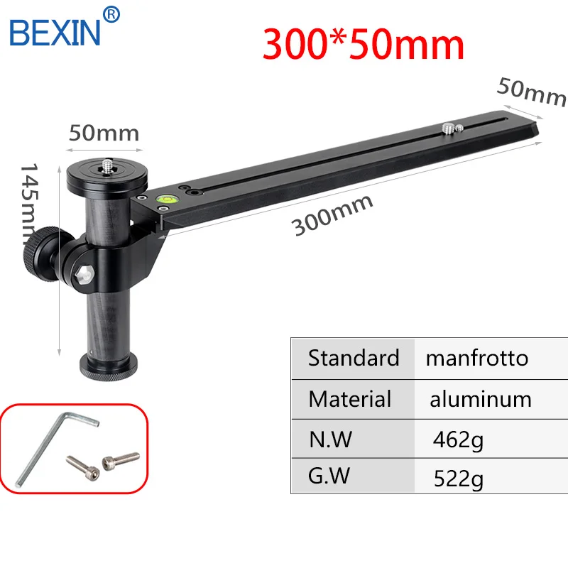 Телеобъектив Поддержка dslr quick release Камера пластина штатив площадь 50 мм Ширина пластины для manfrotto dslr камера с винтом 3/8 1/4 - Цвет: 300x50mm