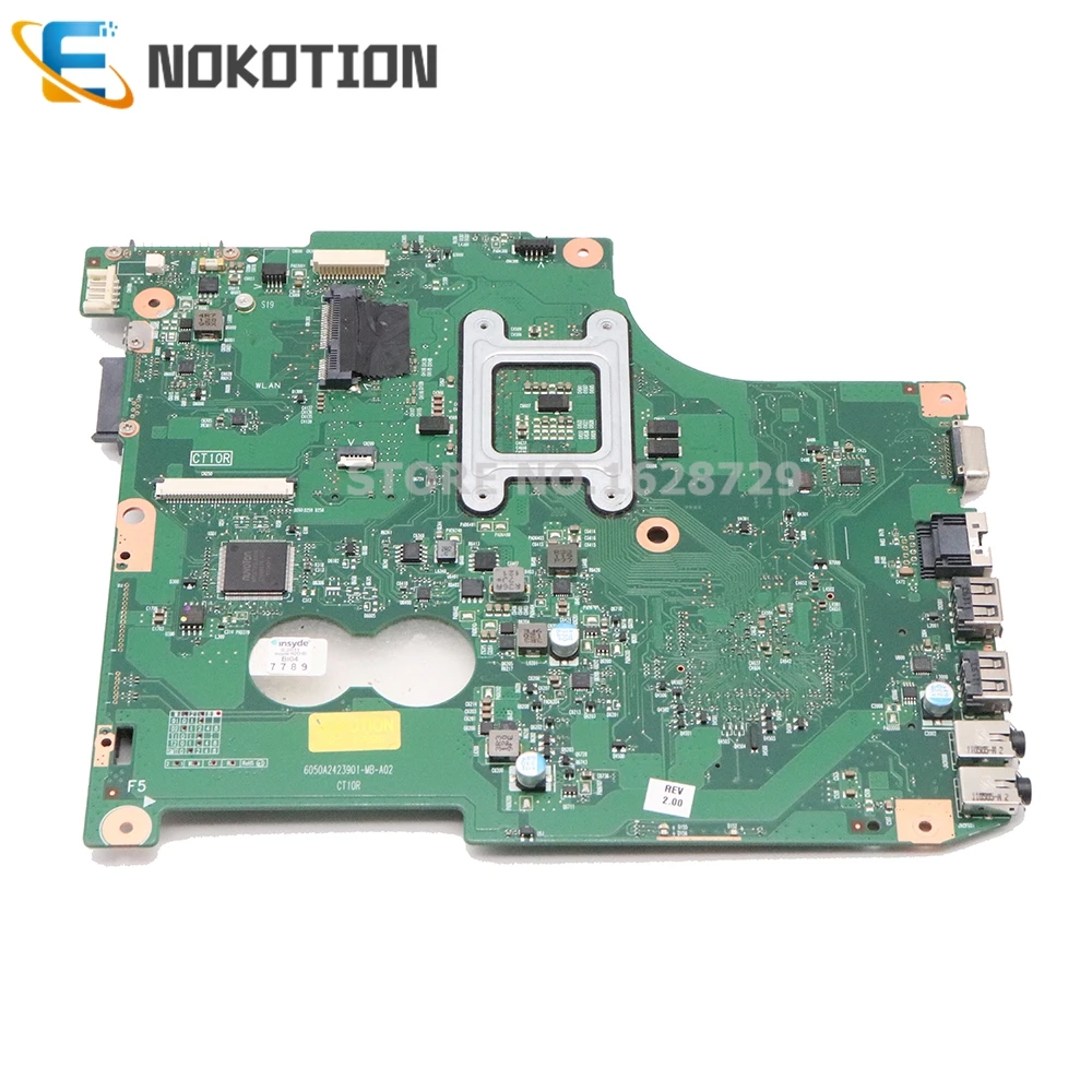Материнская плата NOKOTION 6050A2423901-MB-A02 V000238070 для ноутбука Toshiba Satellite C600 C640 HM65 GMA HD3000 DDR3 |