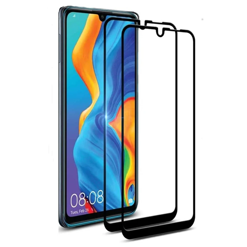 Pel&iacute;cula protectora de vidrio templado para Huawei P30, Protector de pantalla de cobertura completa, Ultra delgada, dureza 9H, HD-1