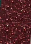 dark red 1 ярд бисер фиолетового цвета кружева ткани для вечернего платья Новое поступление вышитые сетки выпускного вечера сеточный кружевной материал - Цвет: dark red