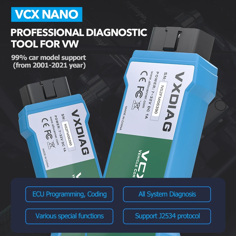 Автомобильный диагностический сканер VXDIAG для VW OBD2 Wi-Fi диагностика
