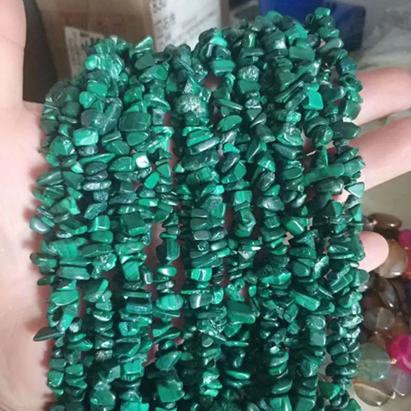 Высококачественные Натуральные малахитовые камни 5-8 мм незакрепленные сделай