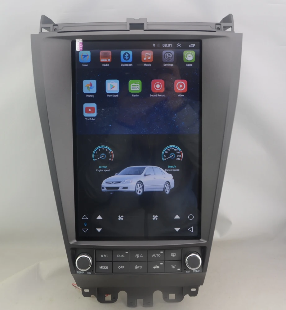 12 8 &quottesla style вертикальный экран octa core android 9 Автомобильный GPS-навигатор для Honda Accord