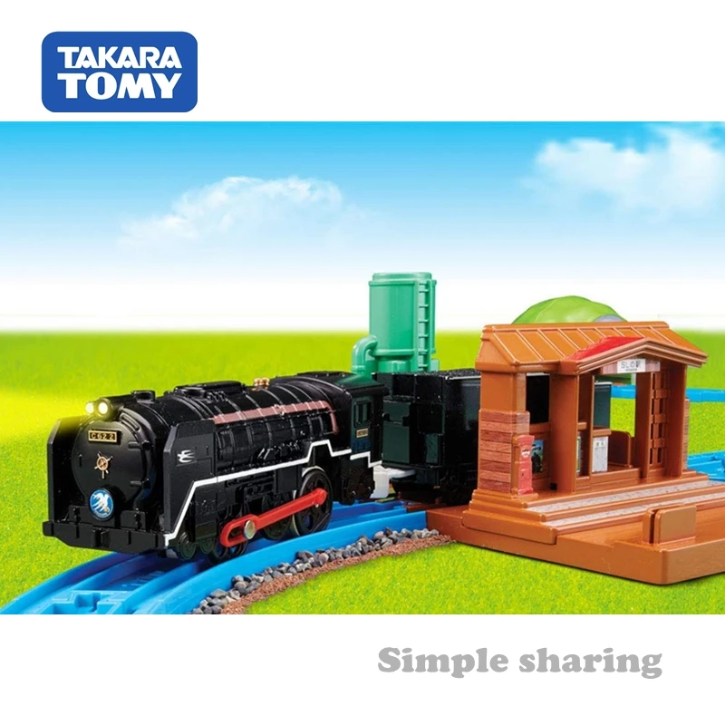 Takara Tomy действие на рельсы для плетения 60-летие C62 паровой набор Локомотив
