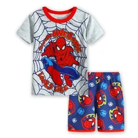 the new marvel boy summer cool spring and summer short sleeved tracksuit summer paragraph kids cartoon pajamas suit