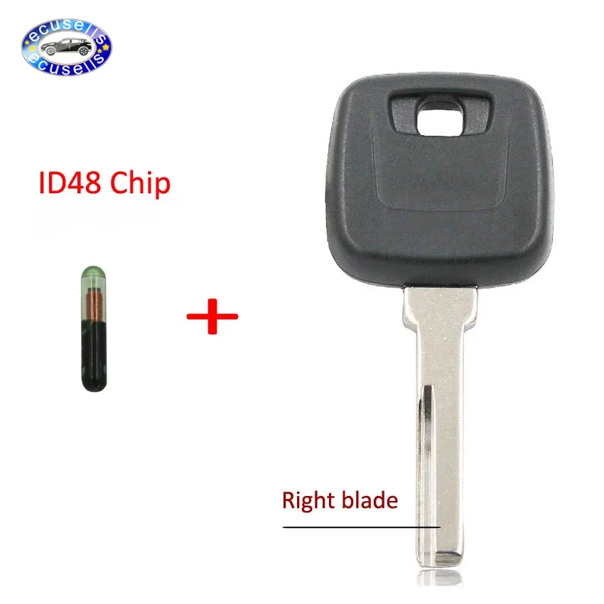 Замена транспондера Брелок оболочка с пустым лезвием подходит для Volvo S40 V40 чипом
