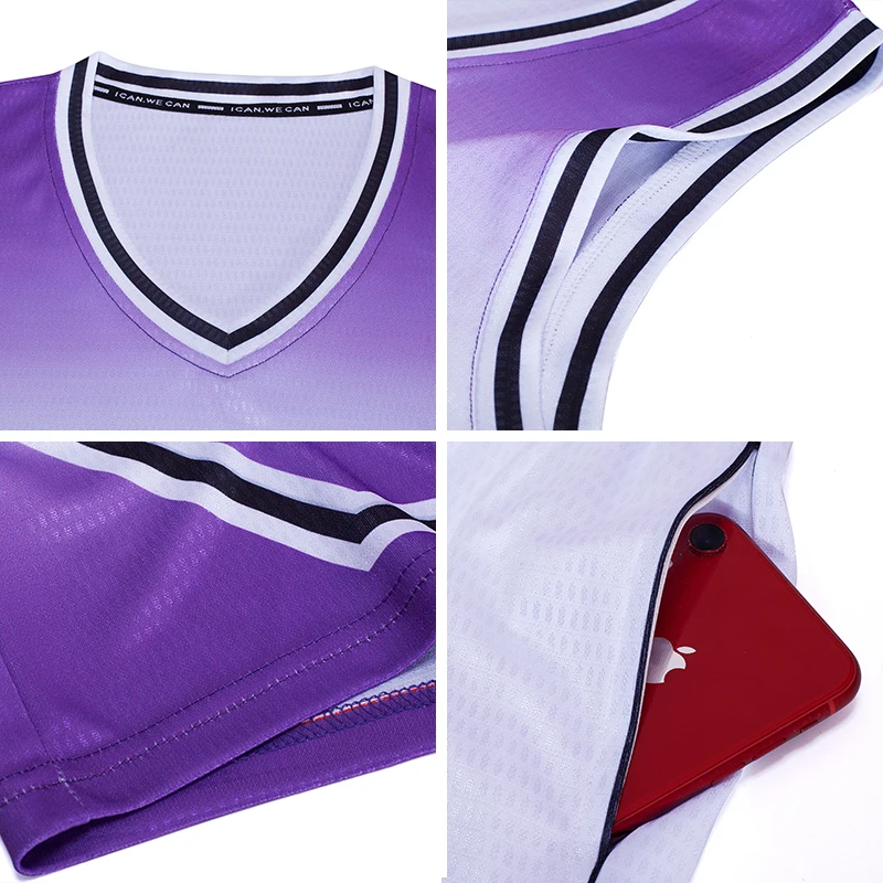 Мужские и женские баскетбольные Джерси Униформа Детские комплекты без рукавов