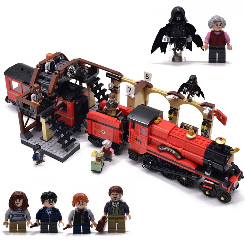 Hogwarts Express Хагрид хижина Харри замок дом Мини фигурки животных строительные блоки кирпичи рождественские игрушки для детей Подарки совместимы 71043 - Цвет: Hogwarts Express