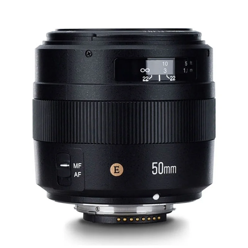 YONGNUO YN50mm F1.4N E яркая Большая диафрагма AF Автофокус MF 50 мм стандартный основной