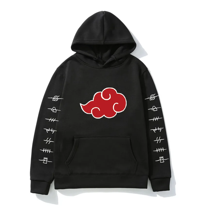 

Japan Anime Akatsuki Cloud Symbols Print Men Hoodies Sweatshirt Streetwear Hoodie Men Women Oversized Sweatshirt Pullover Hoody