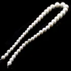 Бесплатная доставка SR 8-16 мм градиентный белый жемчуг натуральный круглая Швабра Изготовление ювелирных изделий нитка для бус из драгоценных камней 15 дюймов