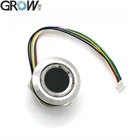 Круглый круглый RGB кольцевой индикатор GROW R503, светодиодный индикатор с управлением, 3,3 В постоянного тока, MX1.0-6 контактов, емкостный модуль для сканирования отпечатков пальцев