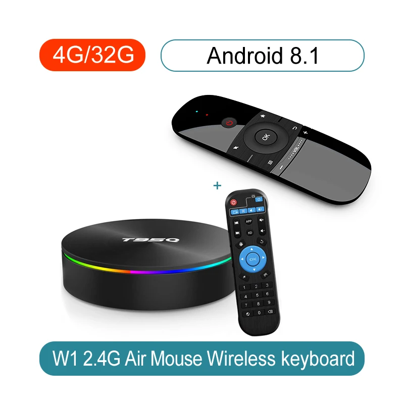 4G32G W1 Android 9,0 ТВ приставка T95Q ТВ приставка 4 Гб 64 ГБ Android 8,1 Amlogic S905X2 ТВ приставка четырехъядерный 2,4 ГГц 5 ГГц двойной wifi BT4.1100M 1000 м - Цвет: 4G32G W1