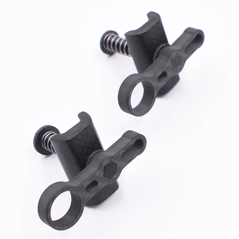 Round Hole Set TWTOPSE углеродный велосипедный зажим для Brompton, складные велосипедные зажимы, титановый осевой шарнир, рычаг, пластина, крючки, легкие, 25,6 г, запчасти - Цвет: Round Hole Set