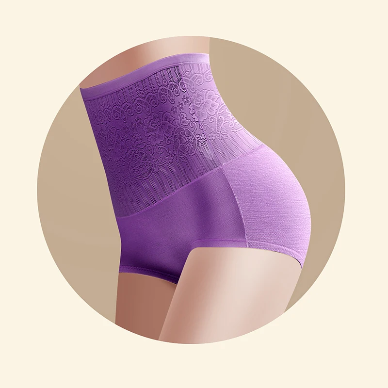 Трусики женские кружевные с завышенной талией пикантные Бесшовные дышащие