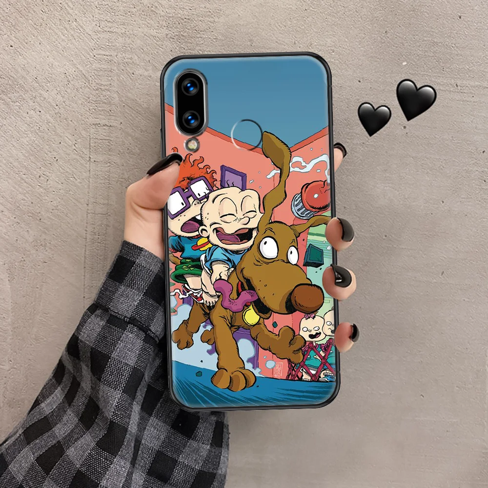 

Rugrat Cartoon Cute Phone case For Huawei P Mate P10 P20 P30 P40 10 20 Smart Z Pro Lite 2019 black luxury hoesjes fashion bumper