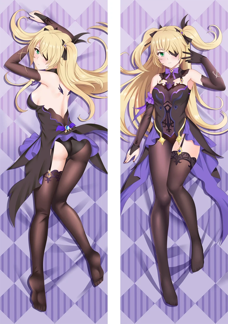

Game Genshin Impact Fischl Cosplay Dakimakura Pillow Case Hugging Body