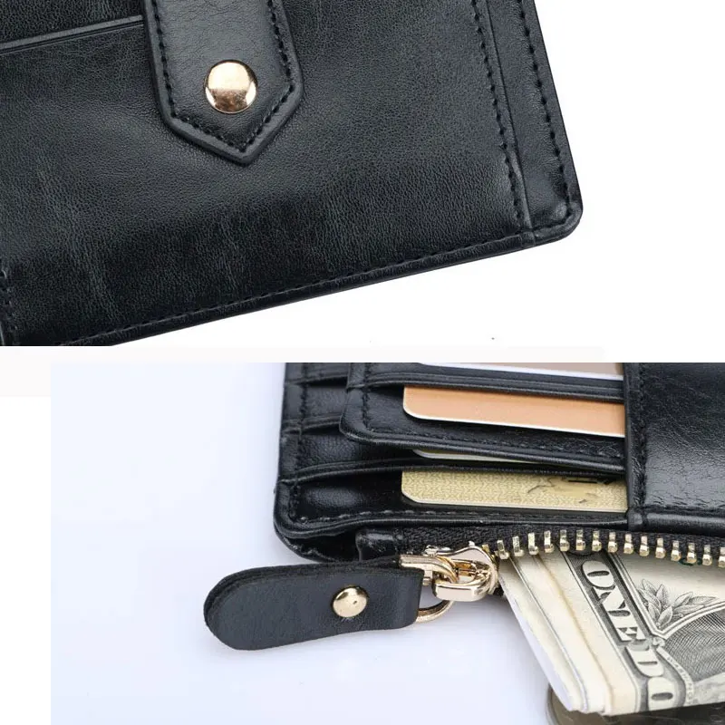 

MENGM Credit Cards Holder Slim Wallet Coin Cash Money Case Bag Purse Fashion Handbag Black PU Leather Boyfriend Birthday Gift