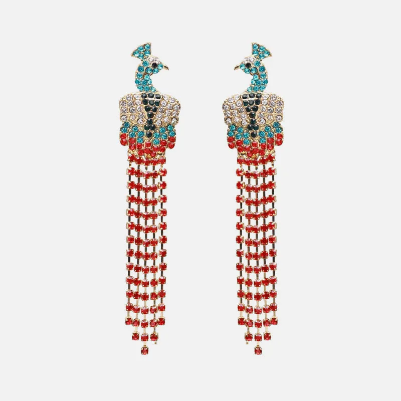 Серьги Ztech Boho в этническом стиле, большие красные подвески, серьги ручной работы с большими бусинами, массивные серьги, вечерние Висячие висячие серьги, рождественский подарок