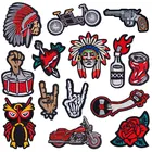 Вышитые патчи ZOTOONE в стиле рок-панк для мотоцикла патчи для утюга нашивки для одежды нашивки DIY в полоску индийские значки аппликации I