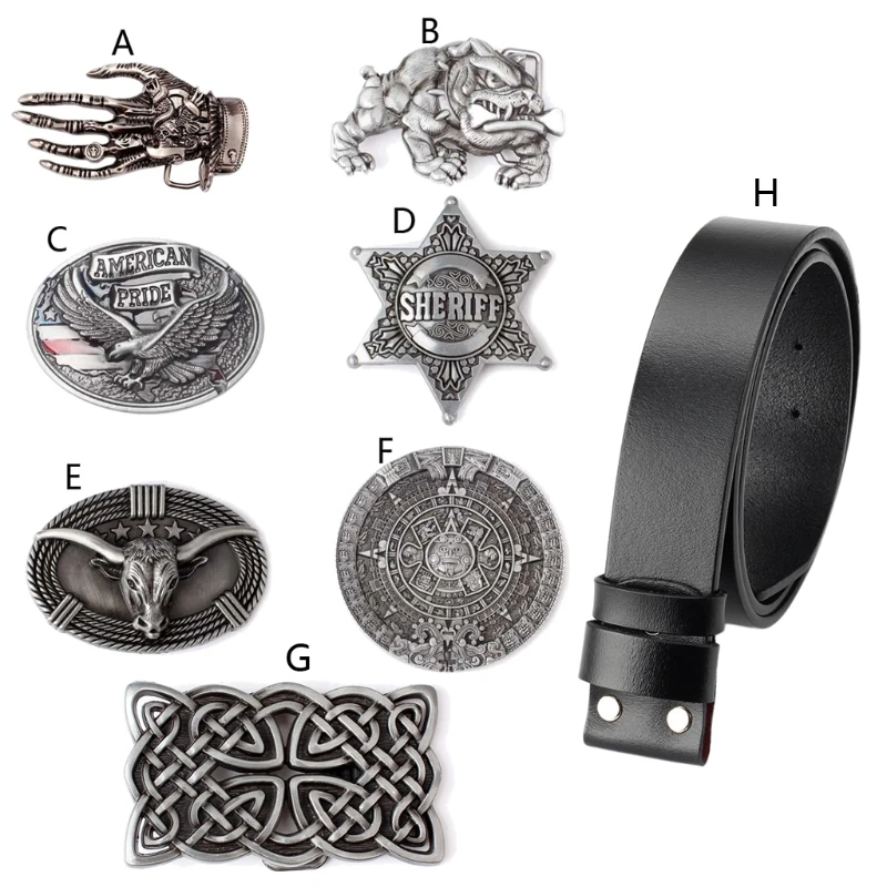 

Vintage Cool Fashion Western Keltic Knot Belt Buckle Cowboy Belt Buckle for Men N7MF