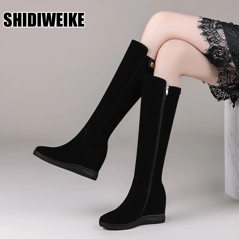 

Ботинки женские замшевые, с круглым носком, vc1481