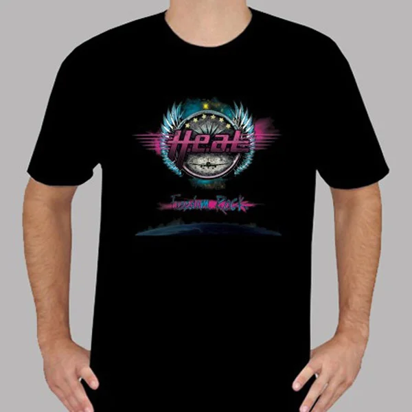 

HEAT H.E.A.T Band *Freedom of Rock Music Men's Black T-Shirt
