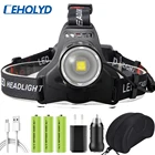 Налобный фонарь XHP90.2, 4-ядерный, с аккумулятором 18650, 7800 мА  ч