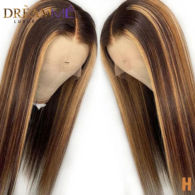 Парик Из прямых человеческих волос светлые человеческие волосы 150% плотности |