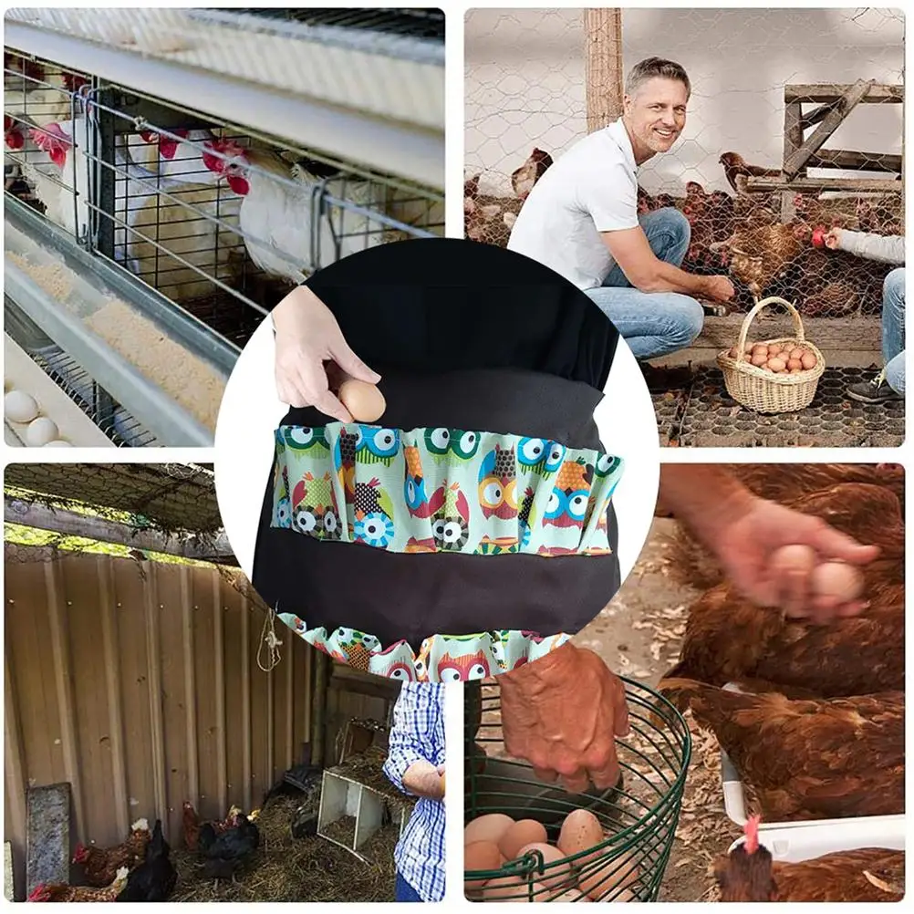 

Egg Apron Collecting and Gathering Egg Apron with 12 Storing Pockets for Holding Multiple Eggs