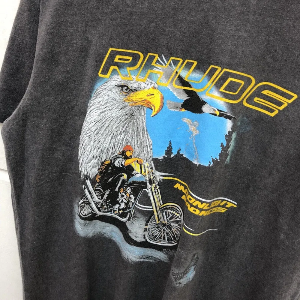 Футболка с принтом орла ревеня для мужчин и женщин стираемая тенниска модная